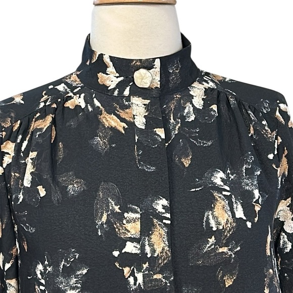 Just Female Robe Asti Bloom Black Floral Long Sleeve Dress size 34/US small - Picture 15 of 16